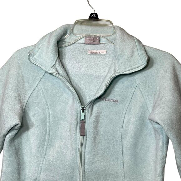 Columbia Jacket Womens Medium Light Blue XL6445 Full Zip Fleece Outdoors Hiking - Picture 9 of 11